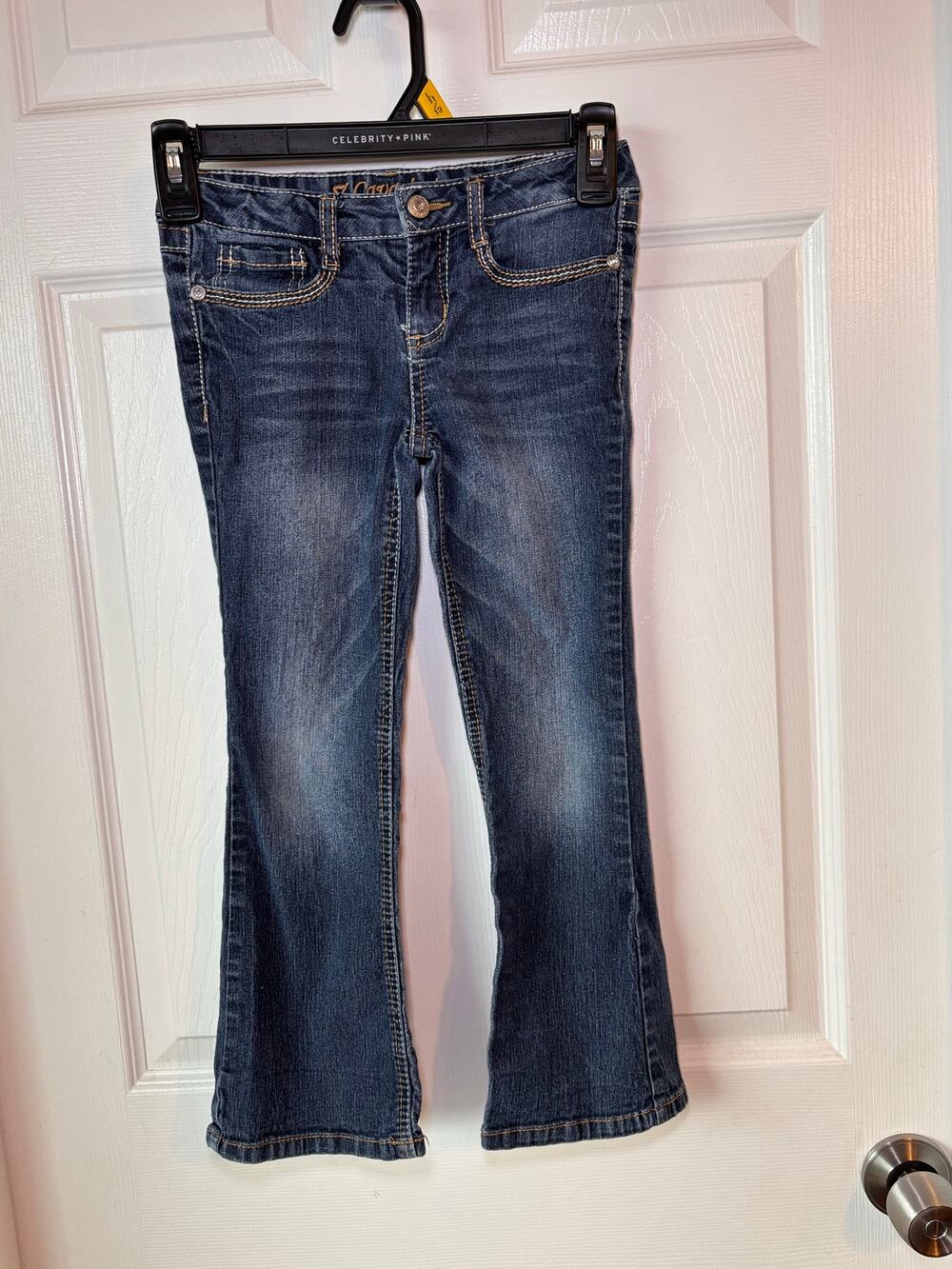 Z. Cavaricci Girls Size 6X Embellished Star Bootcut Jeans Y2K